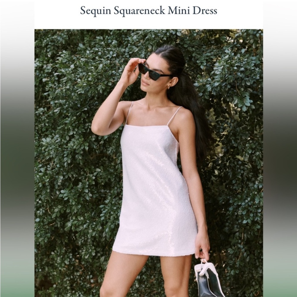 Abercrombie and Fitch Sequin Squareneck Mini Dress
